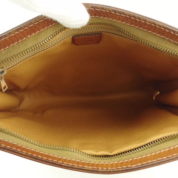 CELINE clutch bag macadam beige PVC ?~ leather Authentic - Picture 9 of 9